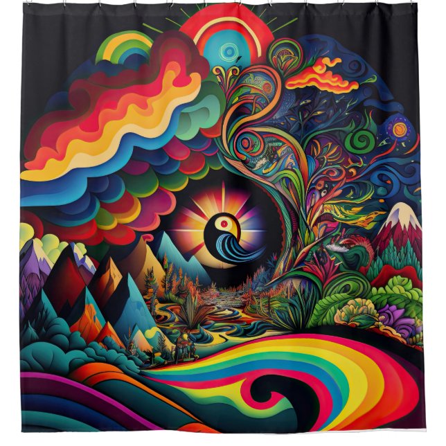 Psychedelic Shower Curtain (Front)