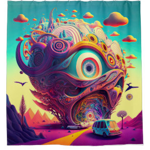 Psychedelic Shower Curtain