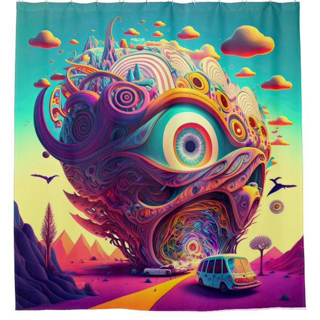 Psychedelic Shower Curtain (Front)
