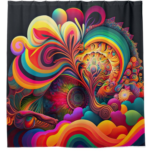 Psychedelic Shower Curtain (Front)