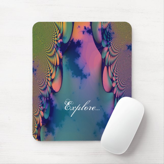 Psychedelic Sixties Tie-Dye Mouse Mat (With Mouse)