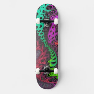 Psychedelic Skateboard - Vibrant Design