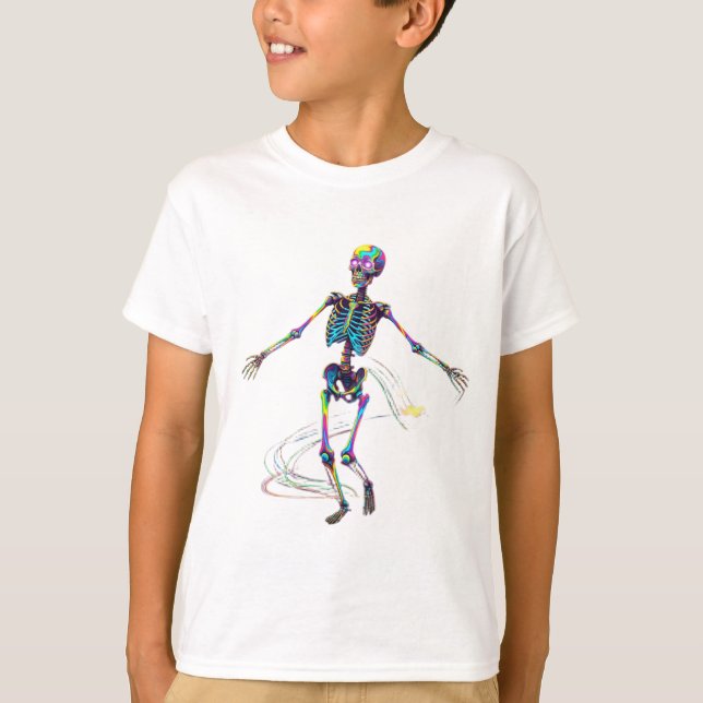 Psychedelic Skeleton Dance T-Shirt (Front)