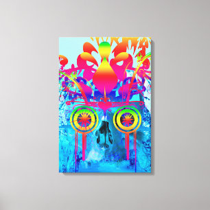 Psychedelic Skull Canvas Print