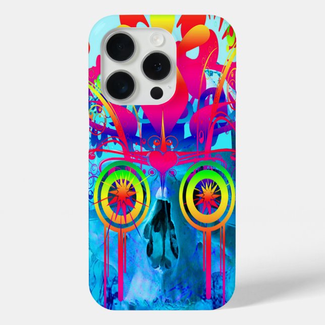 Psychedelic Skull Case-Mate iPhone Case (Back)