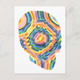 Psychedelic Skull II Postcard