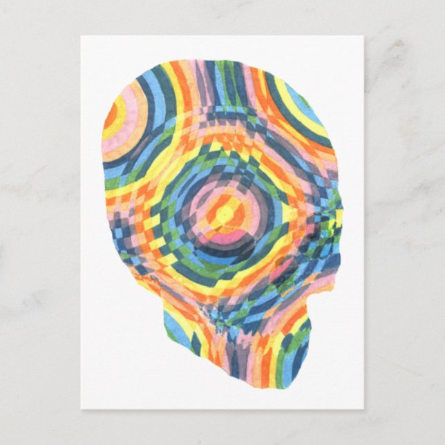 Psychedelic Skull II Postcard (Front)