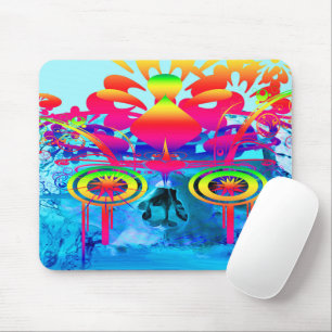 Psychedelic Skull Mouse Mat