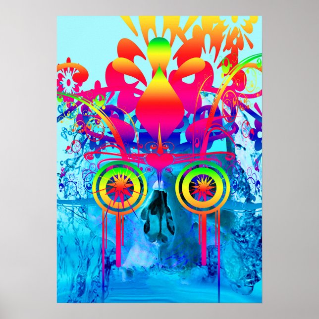 Psychedelic Skull Poster (Front)