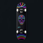 Psychedelic Skull Skateboard<br><div class="desc">Make this Psychedelic Skull Skateboard your own by adding your text. To access advanced editing tools, please go to "Personalise this template" and click on "Details", scroll down and press the "click to customise further" link. Ideal for any Occasion such as birthday or Graduation, for outdoor skateboarders who love the...</div>