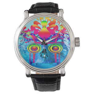 Psychedelic Skull Watch