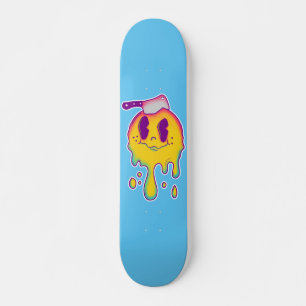 psychedelic smiley skateboard