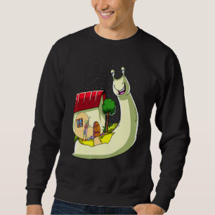 Psychedelic Snail Inspired Trippy Slug Related Sur Sweatshirt