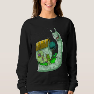 Psychedelic Snail Inspired Trippy Slug Related Sur Sweatshirt