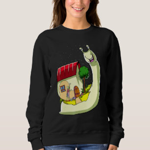 Psychedelic Snail Inspired Trippy Slug Related Sur Sweatshirt