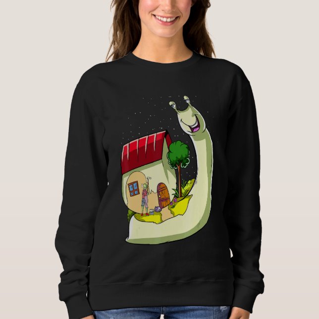 Psychedelic Snail Inspired Trippy Slug Related Sur Sweatshirt (Front)