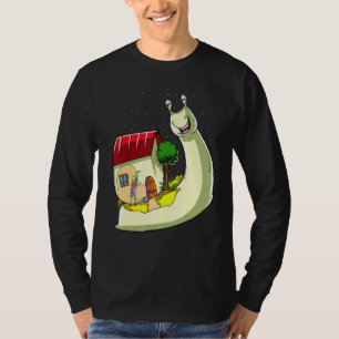 Psychedelic Snail Inspired Trippy Slug Related Sur T-Shirt