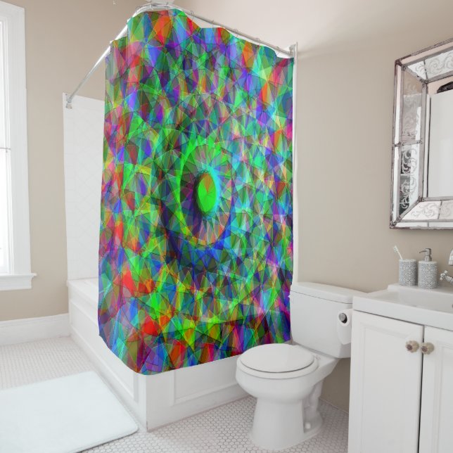 Psychedelic Spaceship....... Shower Curtain (In Situ)