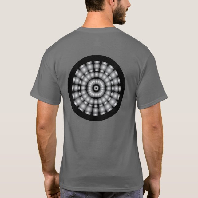 Psychedelic Spheres Dartboard T-Shirt (Back)