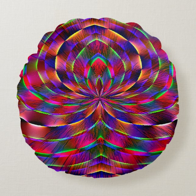 Psychedelic Spider....... Round Cushion (Front)