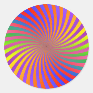 Psychedelic Spiral Design: Classic Round Sticker