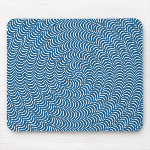 Psychedelic Spiral in Blue Mouse Mat