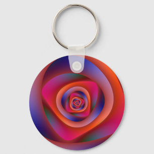 Psychedelic Spiral Labyrinth Key Chain
