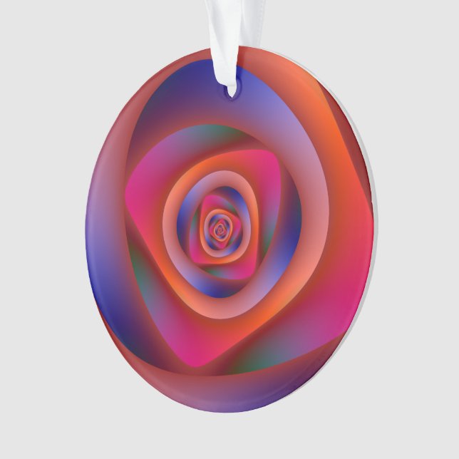 Psychedelic Spiral Labyrinth Ornament (Front)
