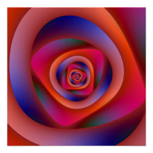 Psychedelic Spiral Labyrinth Zazzle Perfect Poster