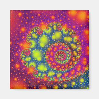Psychedelic Spiral Neon Decorative Abstract Art Magnet