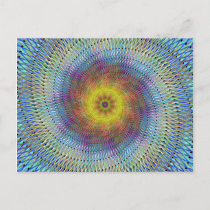 Psychedelic spiral postcard