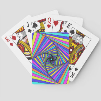 Psychedelic Spiral Rainbow Playing Cards – Vibrant