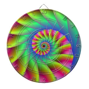 Psychedelic Spiral Steps Dartboard