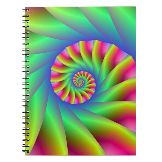 Psychedelic Spiral Steps Notebook (Front)