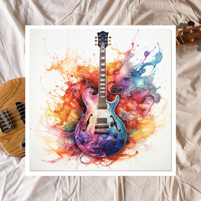 Psychedelic Splashing Guitars Photo Art #11 (Creator Uploaded)