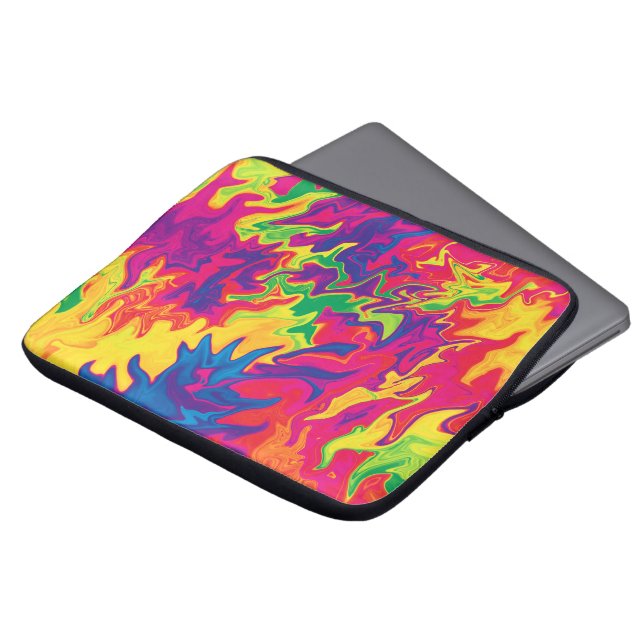 Psychedelic Splashing.... Laptop Sleeve (Front Top)