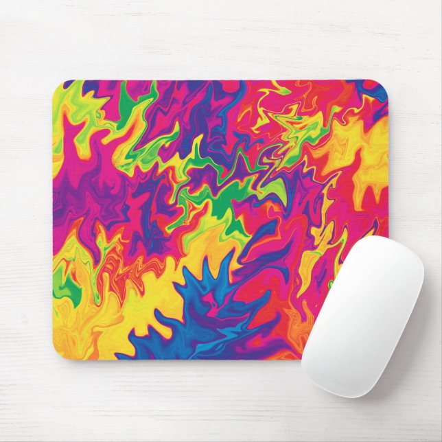 Psychedelic Splashing..... Mouse Mat (With Mouse)