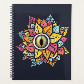 Psychedelic Spooky Eye Flower Colourful Planner
