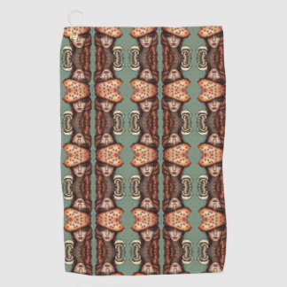 psychedelic sports mushroom lovers golf towel