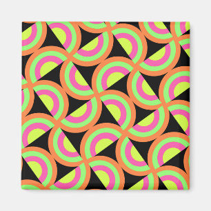 Psychedelic Squares Magnet