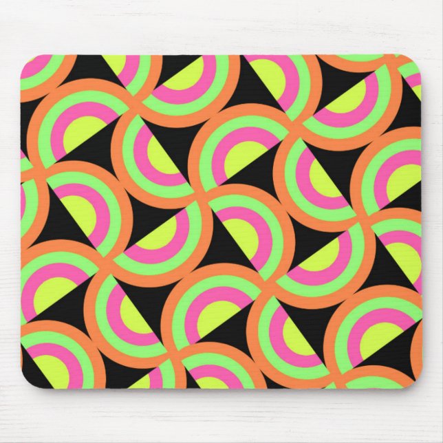 Psychedelic Squares Mouse Mat (Front)