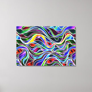 Psychedelic Stained Glass Abstract Canvas Print
