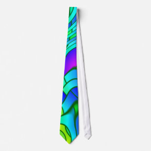 Psychedelic Stained Glass Pattern Tie