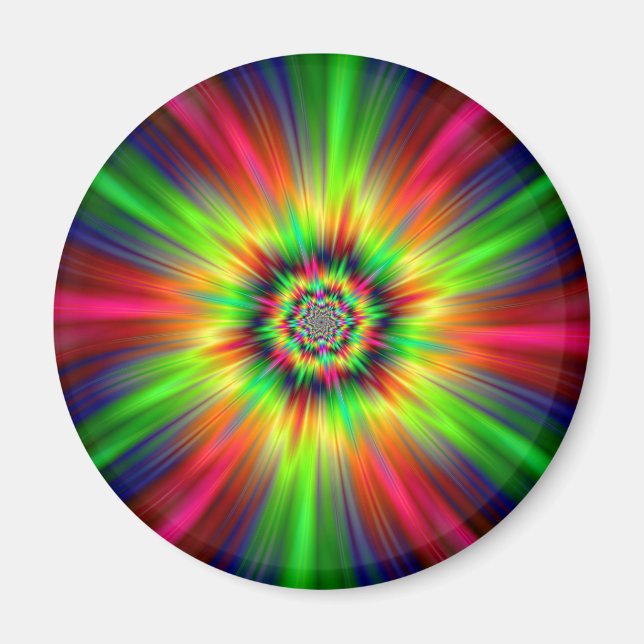Psychedelic Star Burst Magnet (Front)