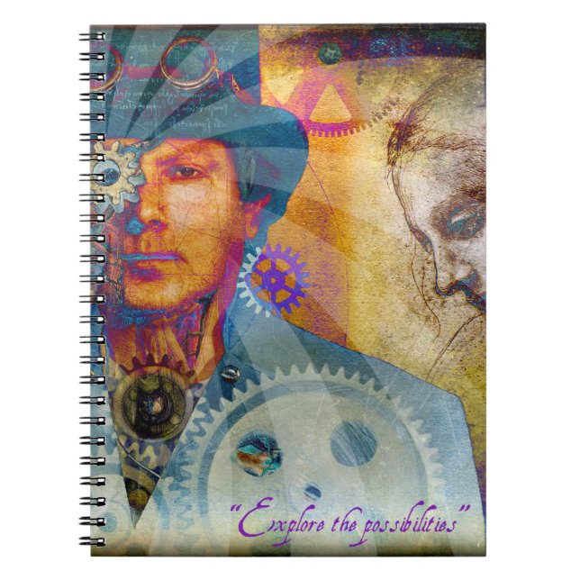 Psychedelic Steampunk Notebook (Front)