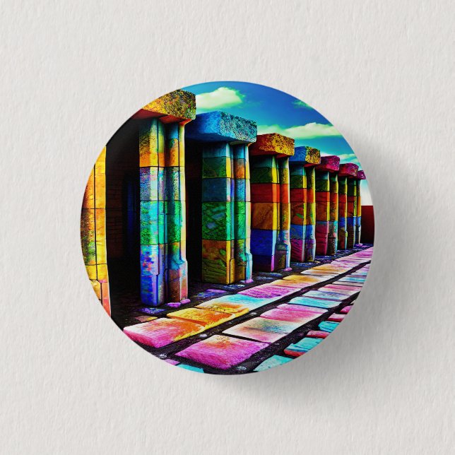 Psychedelic Stones 3 Cm Round Badge (Front)