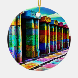 Psychedelic Stones Ceramic Tree Decoration