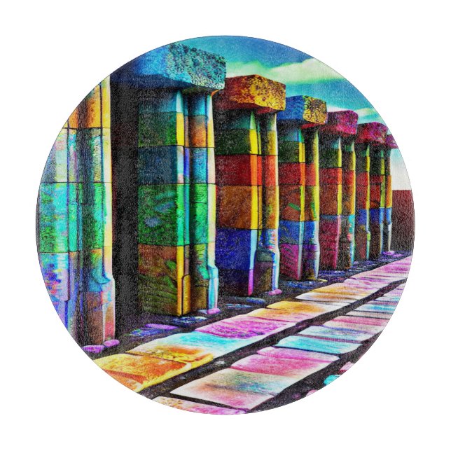 Psychedelic Stones Cutting Board (Front)