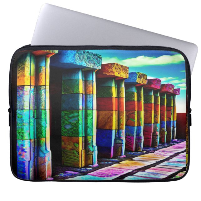 Psychedelic Stones Laptop Sleeve (Front)