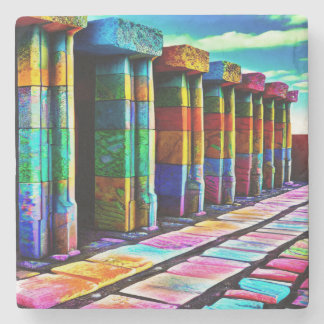 Psychedelic Stones Stone Coaster